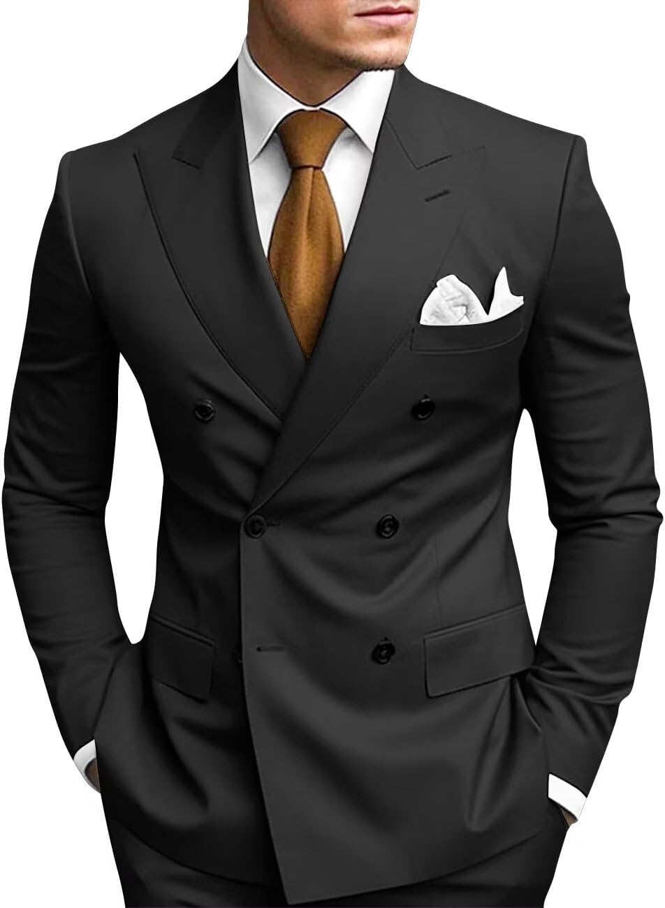 Slim-Fit Double-Breasted Two-Piece Suit (Homecoming & Prom)