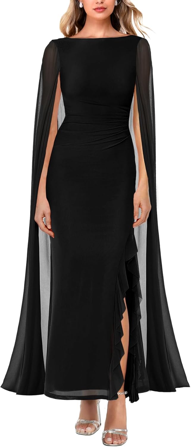 Sexy Halter Sequin Lace Satin Evening Maxi Dress (Ruffled Ruched Hem, Party & Formal)