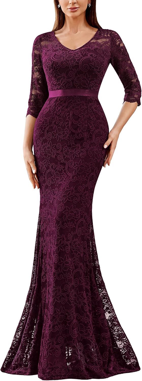 Spaghetti-Strap Ruffle Split Satin Mermaid Maxi Gown (High Side Split, Prom, Cocktail & Wedding Guest)