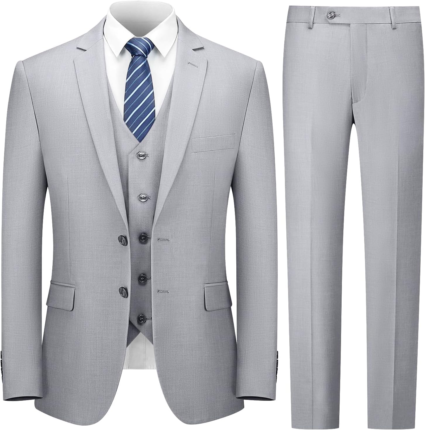 Tailored Three-Piece Business Suit (With Tie)