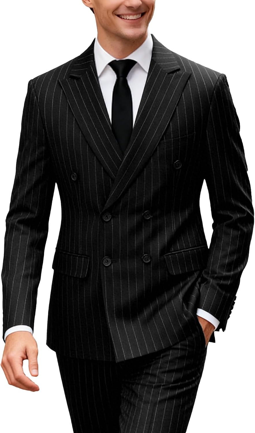 Paisley Double-Breasted Two-Piece Dinner Suit (Peak Lapel)